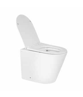 Унитаз-компакт Qtap Swan безободковый с сиденьем Soft-close QT16223178W