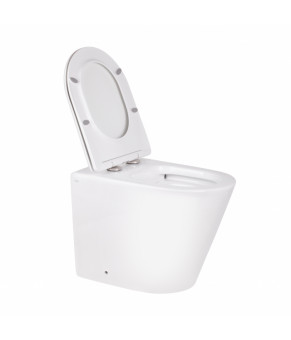 Унитаз-компакт Qtap Swan безободковый с сиденьем Soft-close QT16223178W