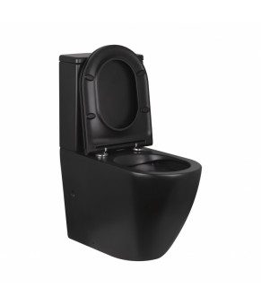 Унитаз-компакт Qtap Robin безободковый с сиденьем Soft-close QT13222141ARMB