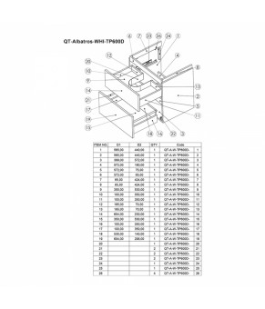 Тумба подвесная с раковиной Qtap Albatross QT0172TP600D3060CW