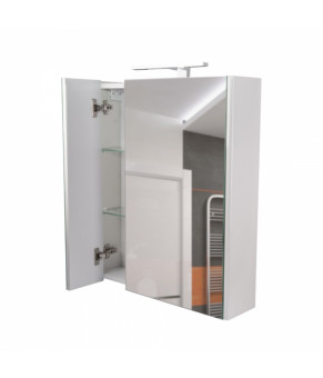Зеркальный шкаф подвесной Qtap Albatross с подсветкой QT0177ZP600LW