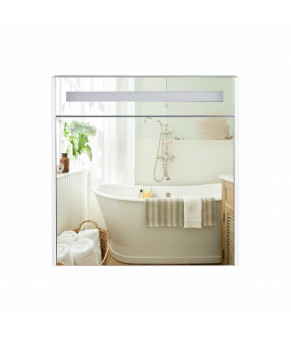 Зеркальный шкаф подвесной Qtap Robin с подсветкой QT1377ZP7001W