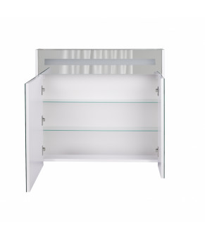 Зеркальный шкаф подвесной Qtap Robin с подсветкой QT1377ZP8001W