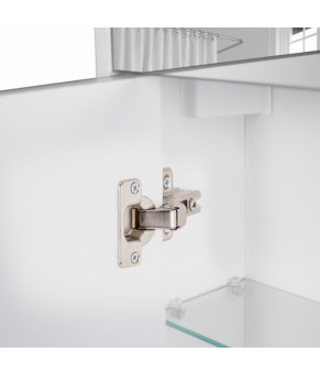 Зеркальный шкаф подвесной Qtap Robin с подсветкой QT1377ZP8001W