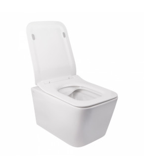 Комплект Qtap инсталляция Nest QTNESTM425M06CRM + унитаз с сиденьем Crow QT05335170W + смеситель скрытого монтажа для биде Form QTFORM001ABSQ