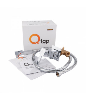 Комплект Qtap инсталляция Nest QTNESTM425M06CRM + унитаз с сиденьем Crow QT05335170W + набор для гигиенического душа со смесителем Inspai-Varius QTINSVARCRMV00440201