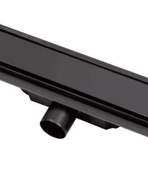 Трап линейный Qtap Dry Tile304-900MBLA с нержавеющей решеткой 900х70