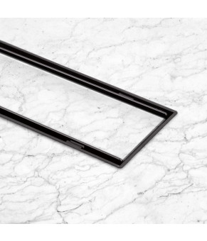 Трап линейный Qtap Dry Tile304-800MBLA с нержавеющей решеткой 800х70