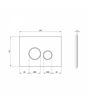 Панель смыва Qtap Nest QT0111V1163GB Черная (SD00038765)