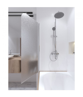 Штора на ванну Qtap Standard CRM407513APL стекло Pear 6 мм, 75х140 см, левая (SD00039718)