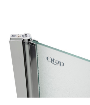 Штора на ванну Qtap Standard CRM407513APL стекло Pear 6 мм, 75х140 см, левая (SD00039718)