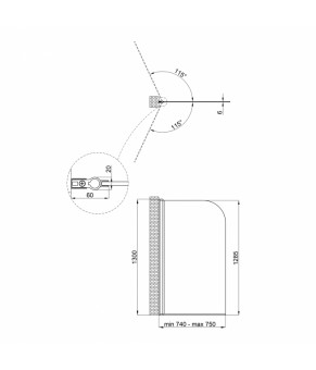 Штора на ванну Qtap Standard CRM407513APL Pear