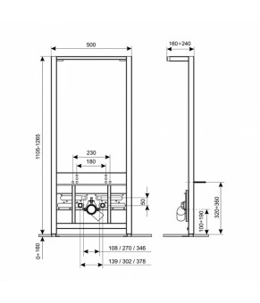 Инсталляция для биде Qtap Nest QT0155706B