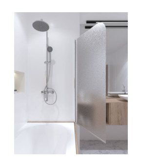 Штора на ванну Qtap Standard CRM407513APR Pear 6 мм, 75х140 см, правая (STDCRM407513APR)