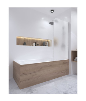 Штора на ванну Qtap Standard CRM407513APR Pear 6 мм, 75х140 см, правая (STDCRM407513APR)