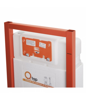 Набор инсталляция 4 в 1 Qtap Nest ST с круглой панелью смыва QT0133M425V1164GW