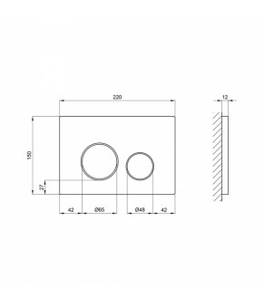 Панель смыва для унитаза Qtap Nest QT0111M11112CRM