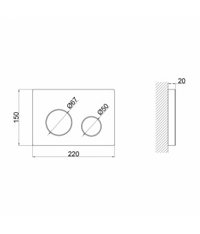 Панель смыва для унитаза Qtap Nest QT0111M11V1114W