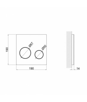 Панель смыва Qtap Nest Uni QT0211P01V1176W Белый