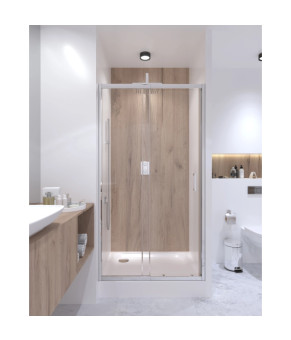Душевая дверь Qtap Taurus CRM201-11.C6 97-108x200 см, стекло Clear 6 мм, CalcLess (SD00039722)