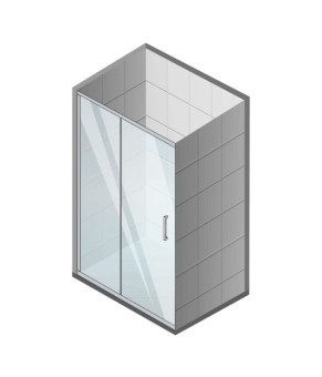 Душевая дверь Qtap Taurus CRM201-11.C6 97-108x200 см, стекло Clear 6 мм, CalcLess (SD00039722)