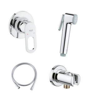 Комплект инсталляция Grohe Rapid SL 38772001 + унитаз с сиденьем Qtap Crow QT05335170W + набор для гигиенического душа со смесителем Grohe BauLoop 111042