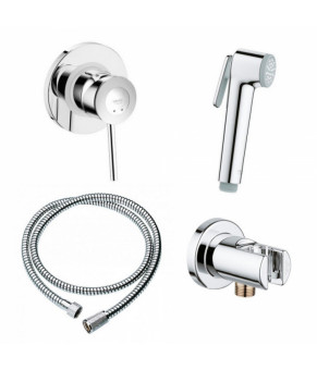 Комплект инсталляция Grohe Rapid SL 38827000 + унитаз с сиденьем Qtap Crow QT05335170W + набор для гигиенического душа со смесителем Grohe BauClassic 111048