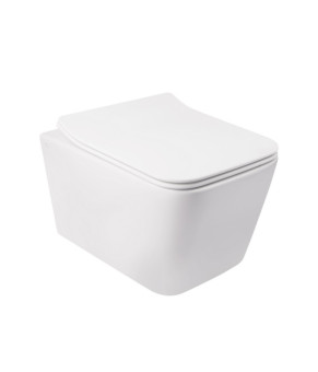 Готовое решение Qtap для ванной: Подвесной унитаз Crow Rimless 520х360х290 + инсталляция Nest 4 в 1 (Black mat) SD00042989