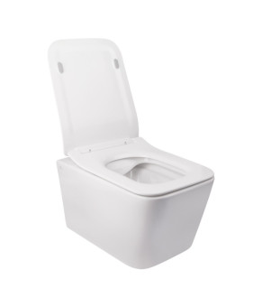 Готовое решение Qtap для ванной: Подвесной унитаз Crow Rimless 520х360х290 + инсталляция Nest 4 в 1 (Black mat) SD00042989