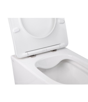 Комплект подвесного унитаза Qtap Swan Rimless с инсталляцией Nest (Black mat) SD00042993