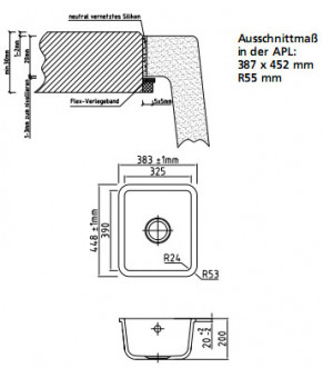 Кухонная мойка SystemCeram Zeta 32 F Alu-76