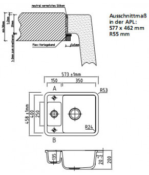 Кухонная мойка SystemCeram Zeta 52 F Polar-13