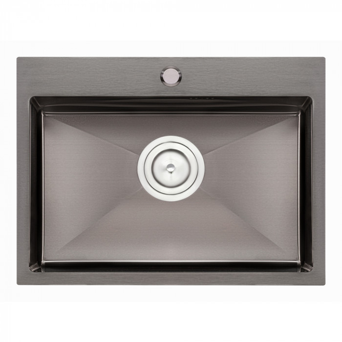 Кухонна мийка Qtap D5843BL Black 2.7/1.0 мм (QTD5843BLPVD10)