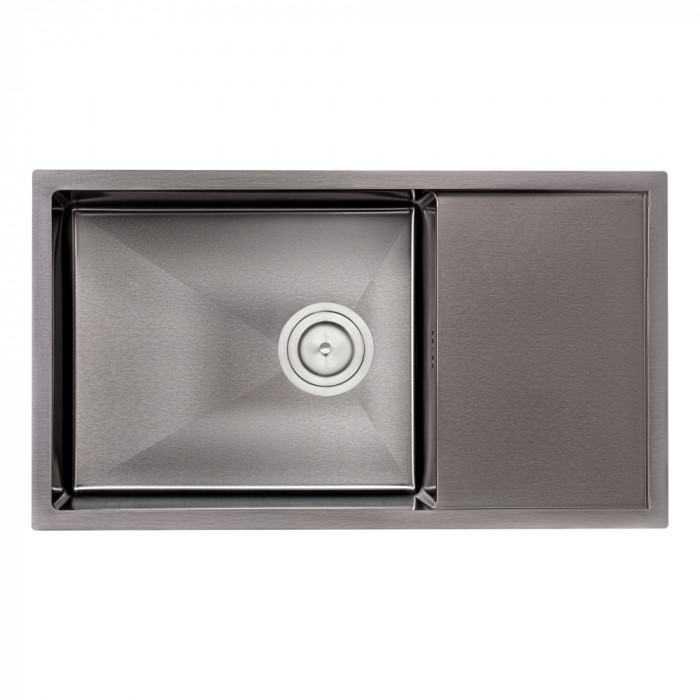 Кухонна мийка Qtap D7844BL Black 3.0/1.2 мм (QTD7844BLPVD12)