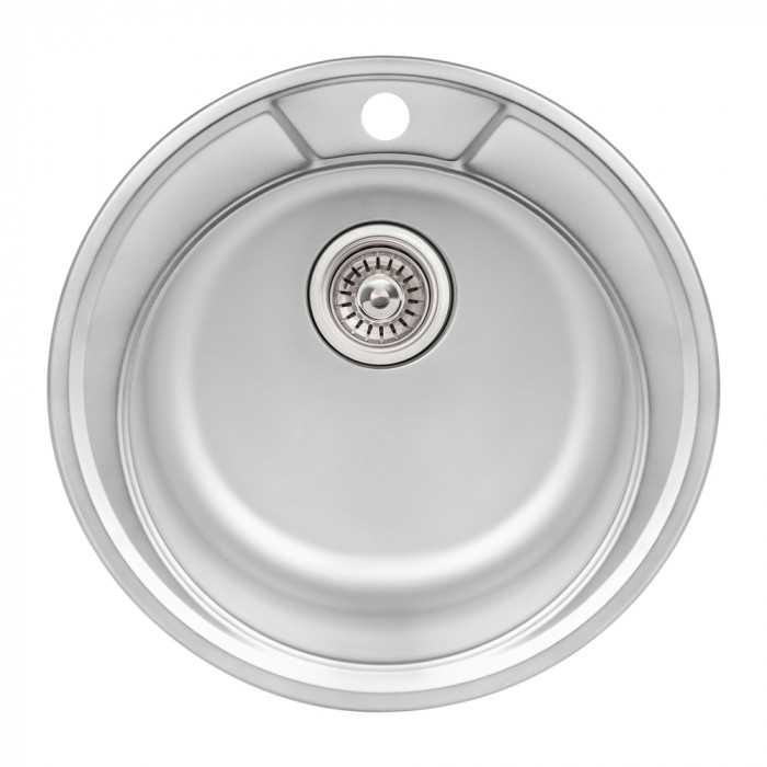 Кухонна мийка Qtap D490 Satin 0,8 мм (QTD490SAT08)