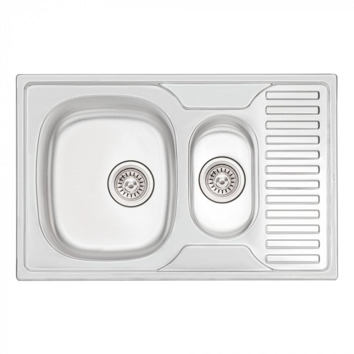 Кухонне миття Qtap 7850-B Satin 0,8 мм (QT7850BSAT08)