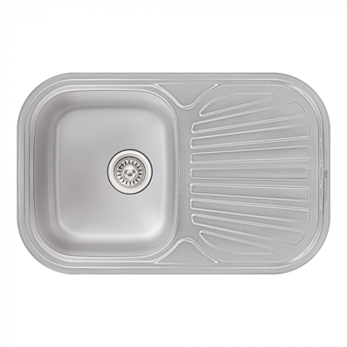 Кухонна мийка Qtap 7448 Micro Decor 0,8 мм (QT7448MICDEC08)