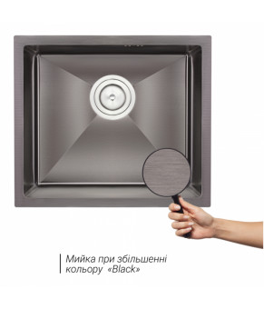 Кухонная мойка Qtap D4843BL Black 2.7/1.0 мм (QTD4843BLPVD2710)