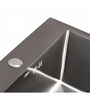 Кухонная мойка Qtap D5050BL Black 2.7/1.0 мм (QTD5050BLPVD10)