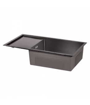 Кухонная мойка Qtap D7844BL Black 3.0/1.2 мм (QTD7844BLPVD12)