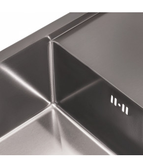 Кухонная мойка Qtap D7844BL Black 3.0/1.2 мм (QTD7844BLPVD12)