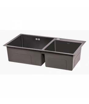 Кухонная мойка Qtap S7843BL Black 2.7/1.0 мм (QTS7843BRPVD10)