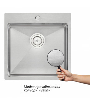 Кухонная мойка Qtap D5050 Satin 2.7/1.0 мм (QTD505010)