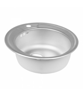 Кухонная мойка Qtap D490 Satin 0,8 мм (QTD490SAT08)