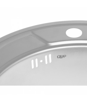Кухонная мойка Qtap D490 Satin 0,8 мм (QTD490SAT08)
