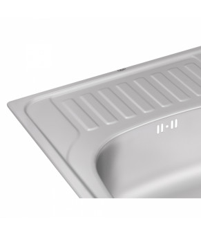Кухонная мойка Qtap 6550 Satin 0,8 мм (QT6550SAT08)