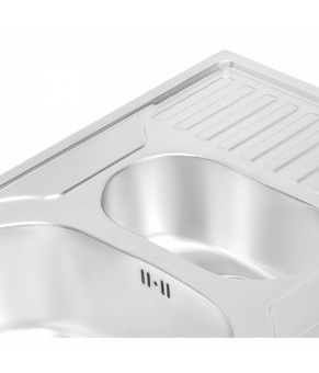 Кухонная мойка Qtap 7850-B Satin 0,8 мм (QT7850BSAT08)