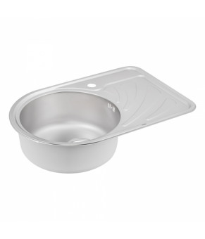 Кухонная мойка Qtap 6744L Satin 0,8 мм (QT6744LSAT08)