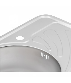 Кухонная мойка Qtap 6744L Satin 0,8 мм (QT6744LSAT08)