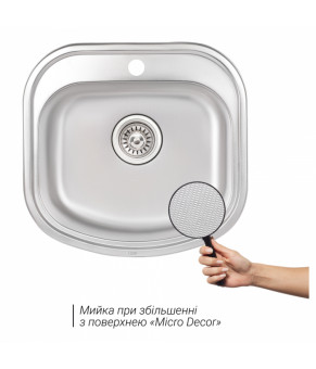 Кухонная мойка Qtap 4947 Micro Decor 0,8 мм (QT4947MICDEC08)